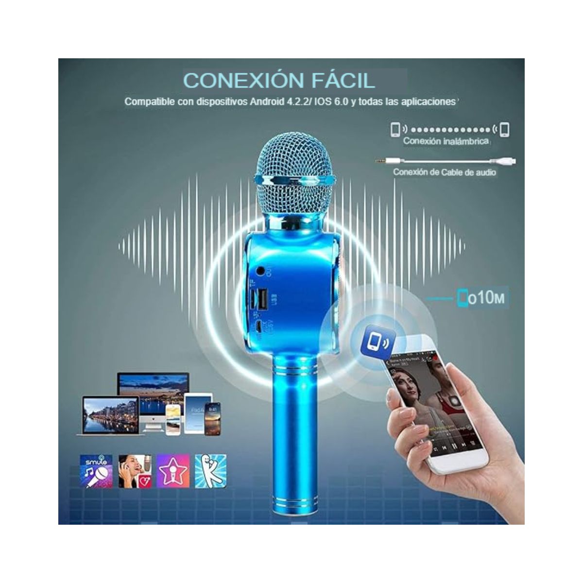 Micrófono karaoke Bluetooth