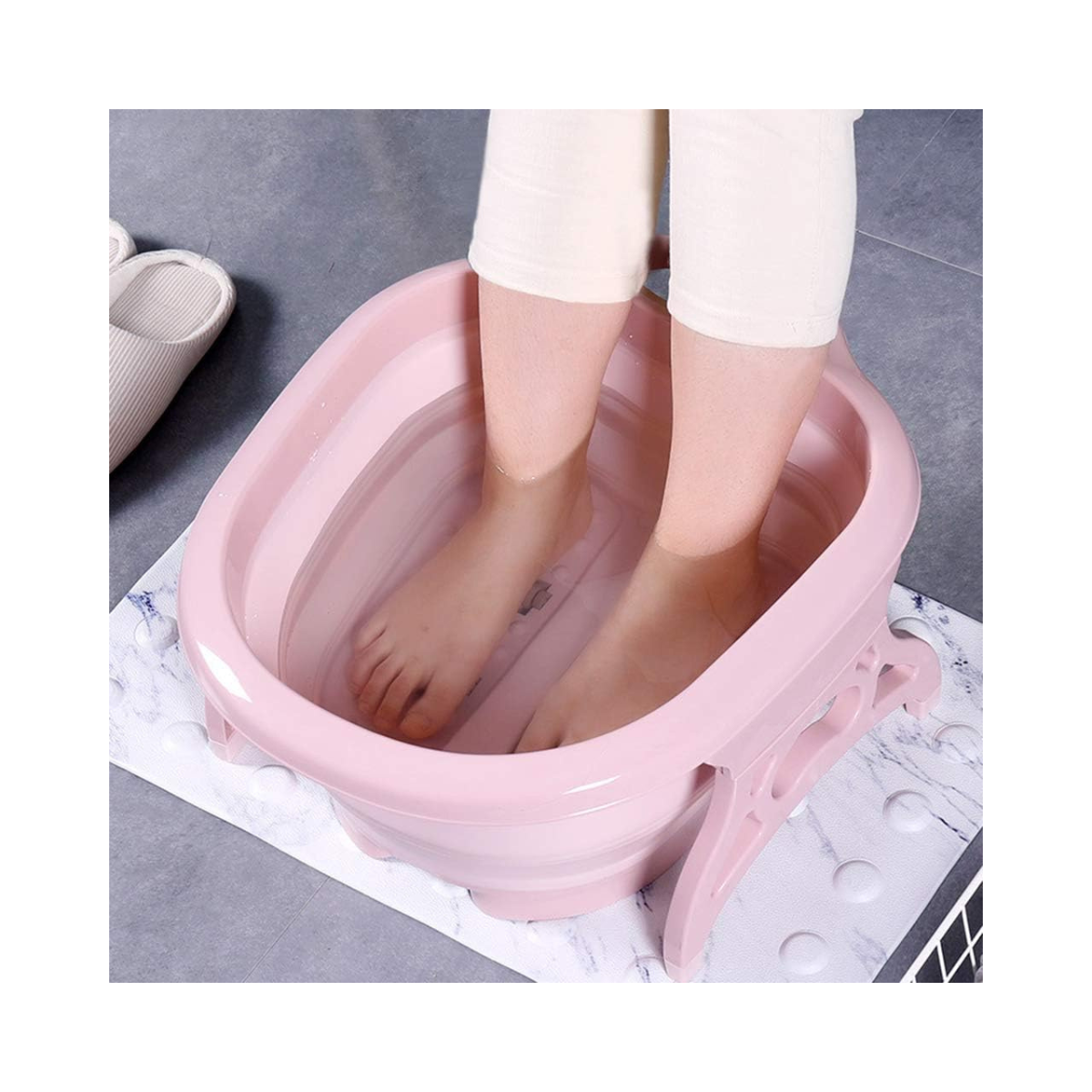 Bañera para pies plegada para guardar