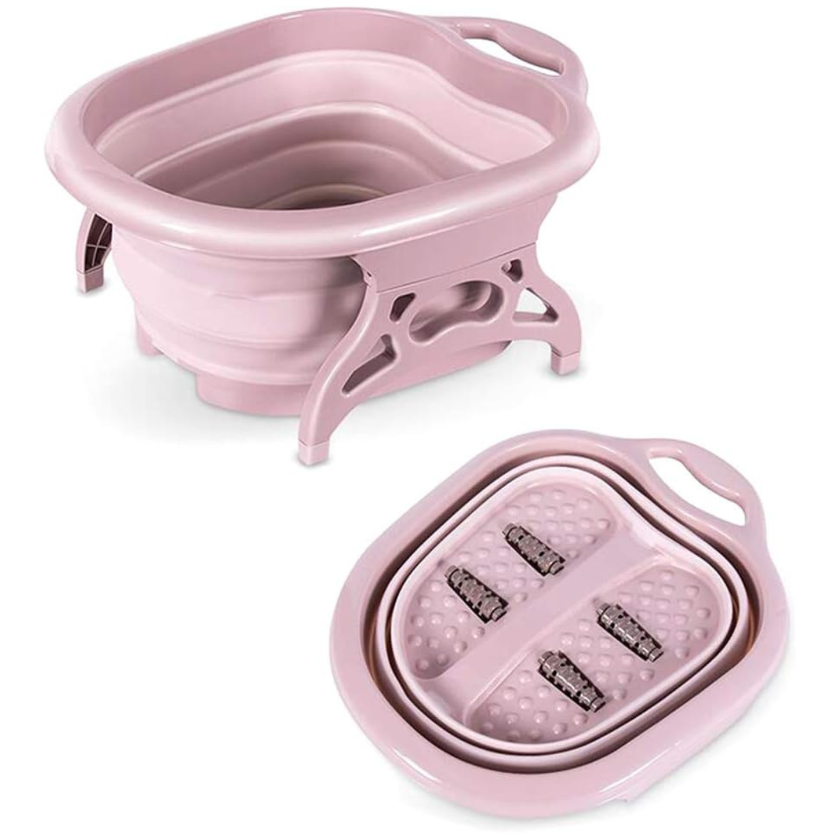 Bañera masajeadora para pies en uso