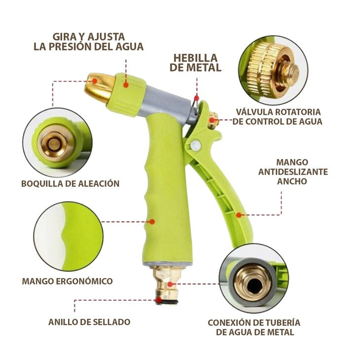 Pistola de agua para lavar el auto y regar
