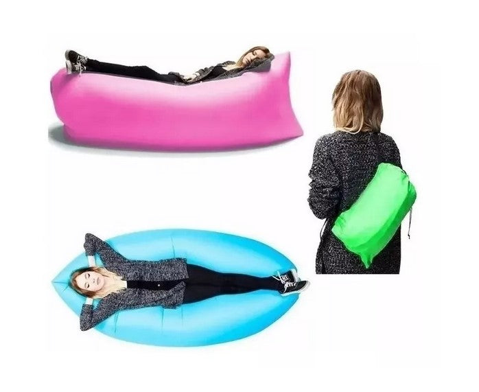 Sillón inflable para descansar en la playa
