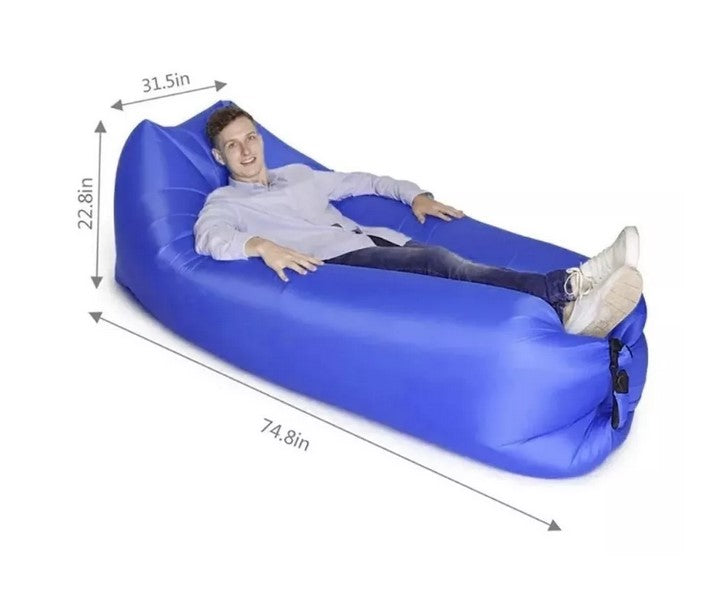 Tumbona inflable con bolso de transporte