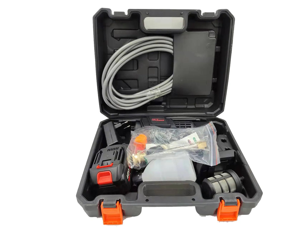 Hidrolavadora portátil inalámbrica con 2 baterías y accesorios