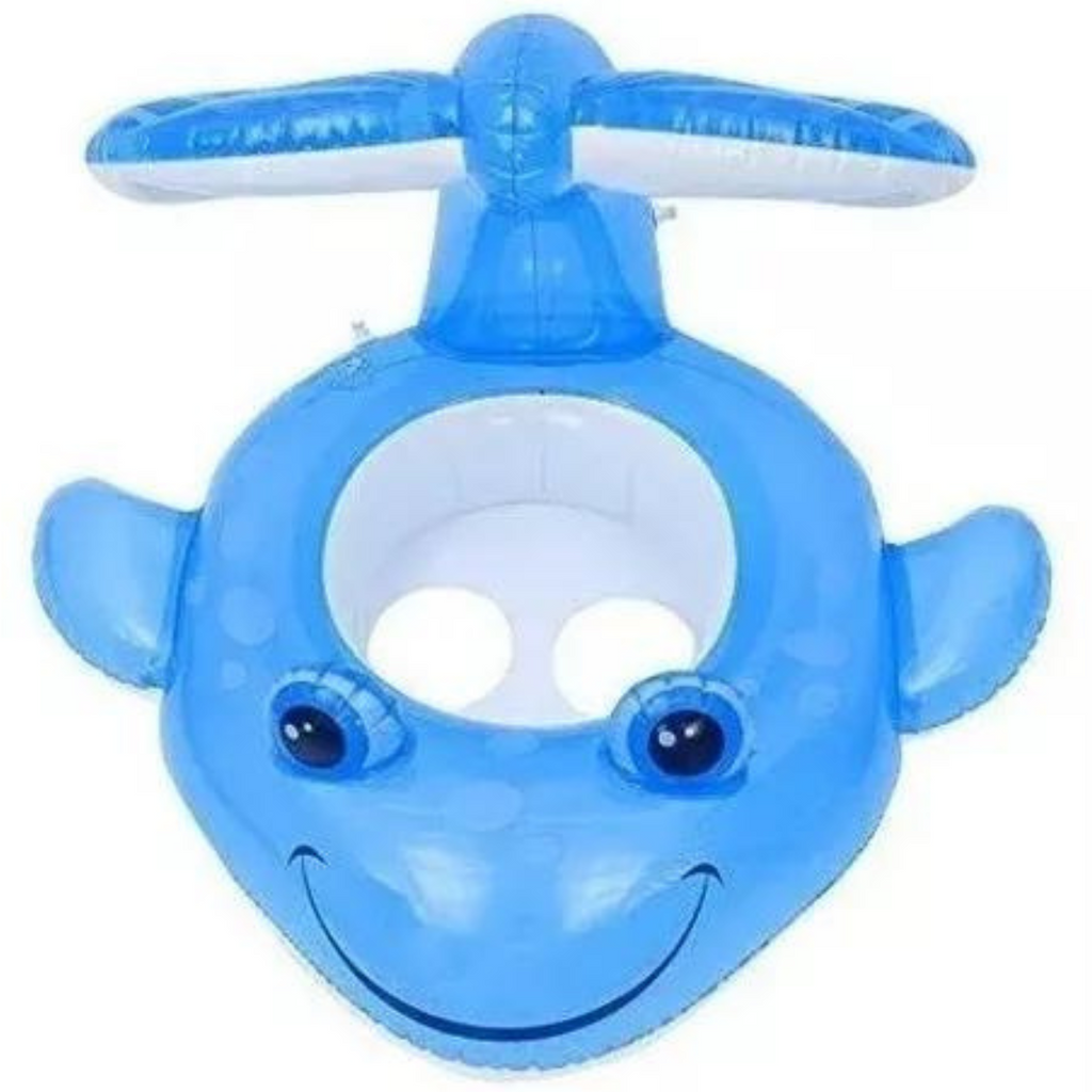 Flotador para bebé con techo forma de ballena
