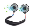 Ventilador de cuello doble recargable