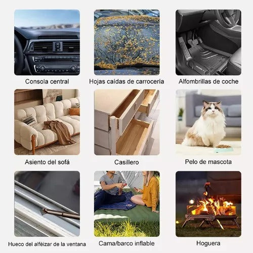 Aspiradora y sopladora inalámbrica 2 en 1 para auto