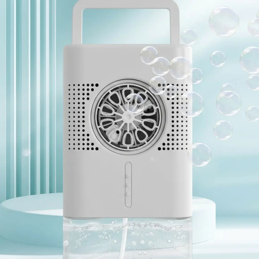Máquina de burbujas blanca