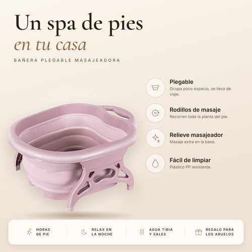 Bañera Plegable Masajeadora para Pies
