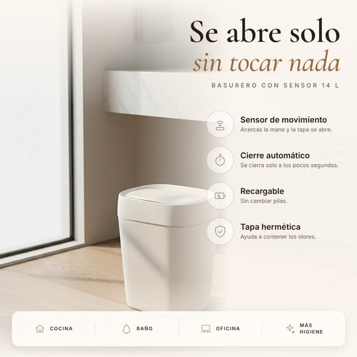 Basurero Automático con Sensor 14 L