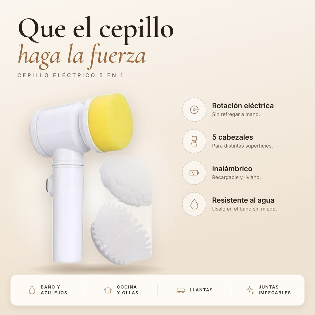 Cepillo de Limpieza Eléctrico 5 en 1