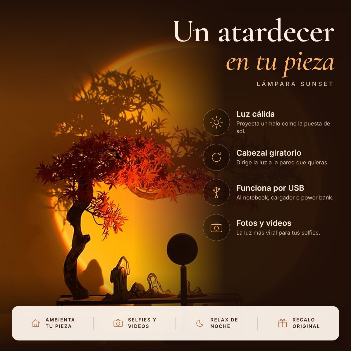 Lámpara Atardecer – Sunset Lamp