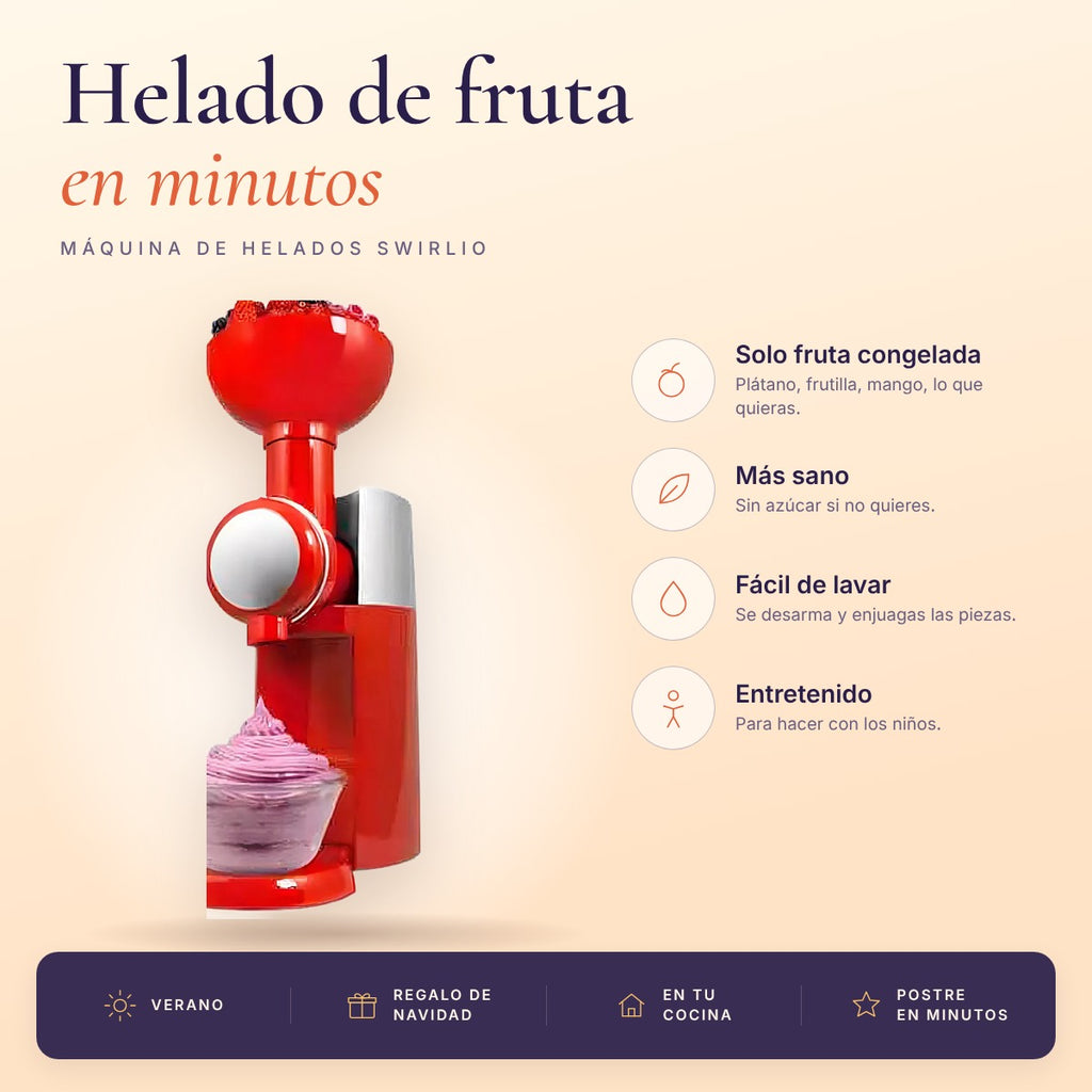 Máquina de helados de fruta