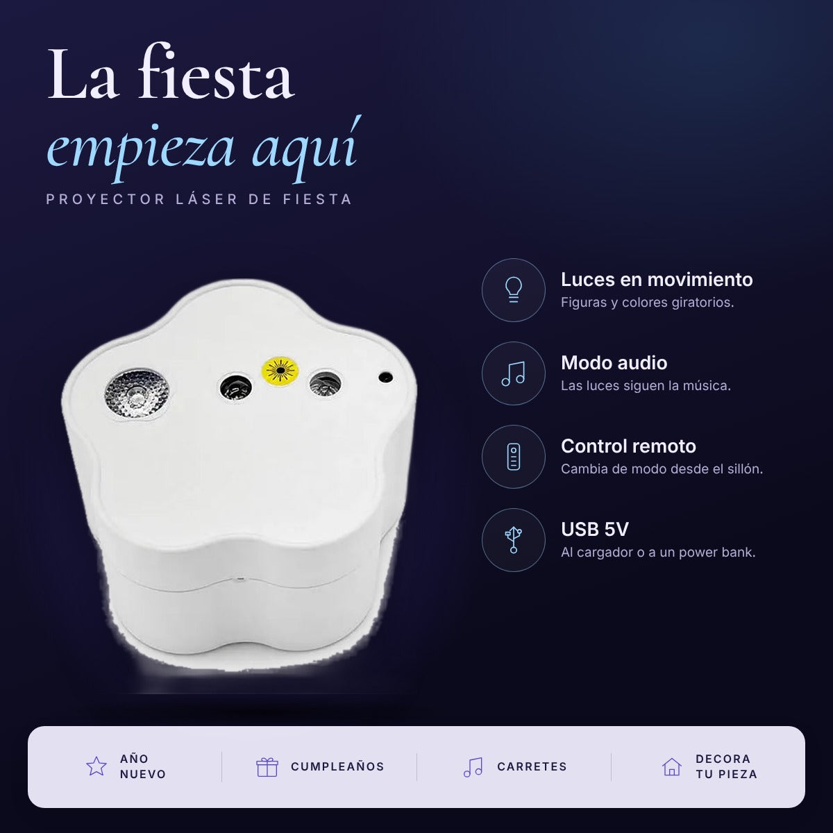 Proyector láser de fiesta